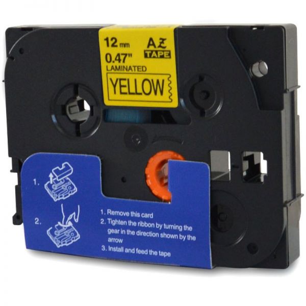 Schriftband kompatibel Brother TZE-631, 12mm * 8m, gelb